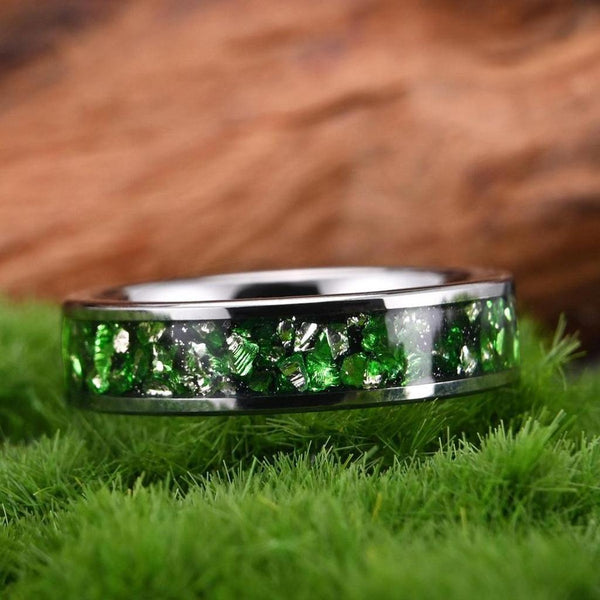 Douglas Green Inlay Band Ring - image 6