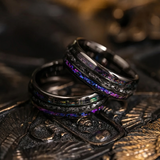Noel Multicolor Triple Inlay Band Ring - image 2