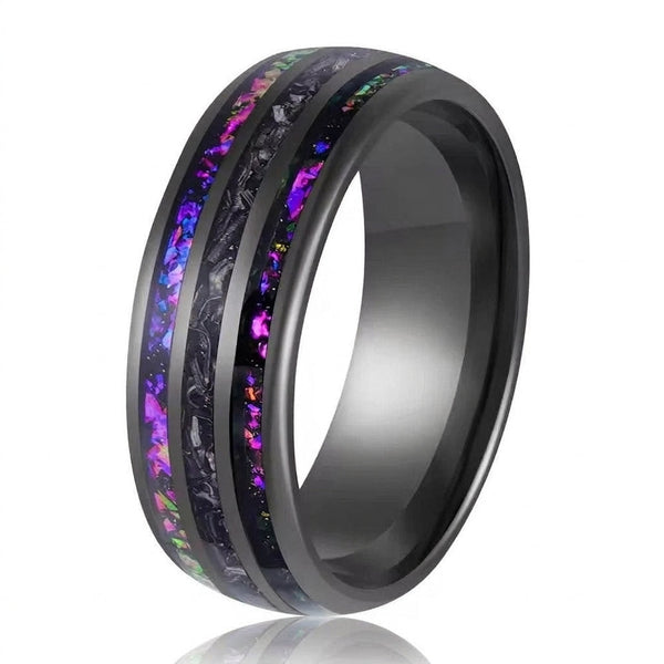 Noel Multicolor Triple Inlay Band Ring - image 1