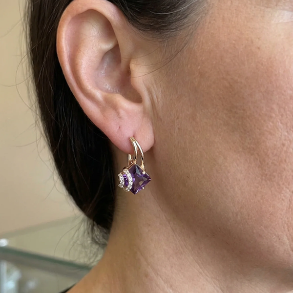 Madeleine Pavé Earrings | Rose-Gold-Tone — image 2