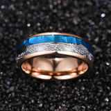 Marcus Blue Inlay Band Ring | Rose-Gold-Tone — image 5