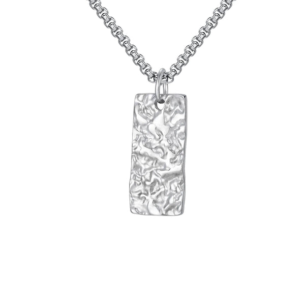 Thomas Hammered Bar Necklace — Silver-Tone — image 2