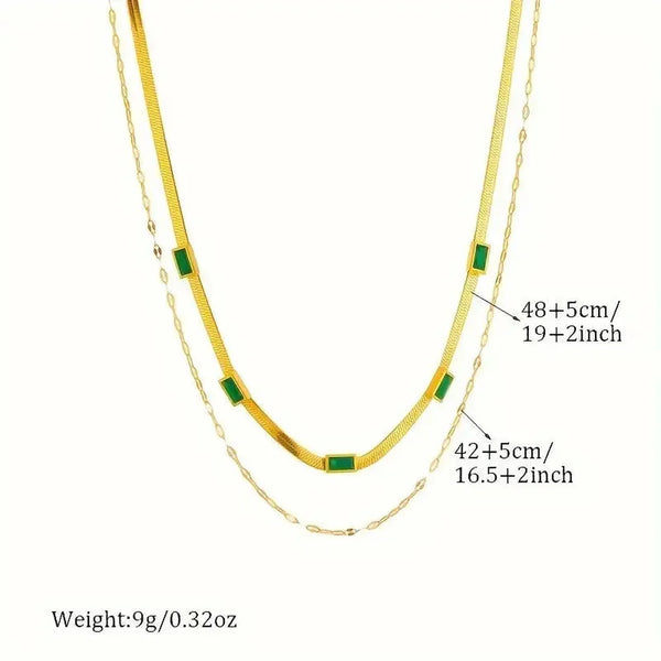 Nadia Double-Layer Gold-Tone Necklace — image 6