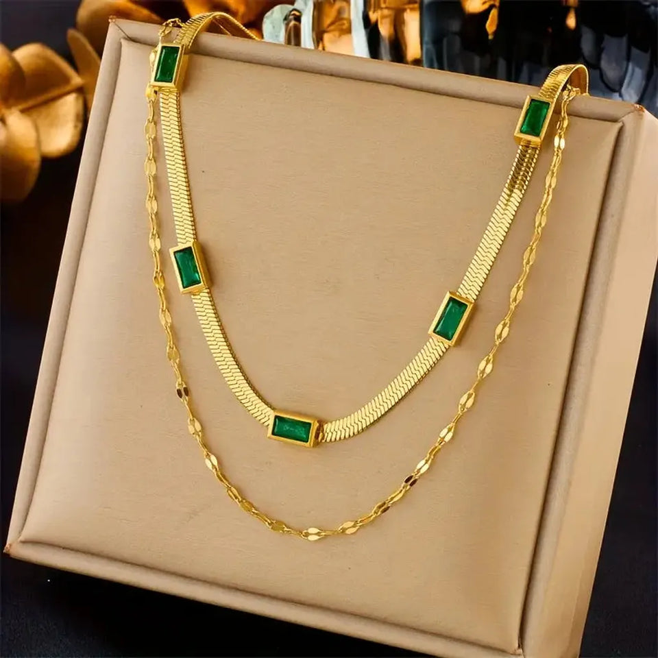 Nadia Double-Layer Gold-Tone Necklace