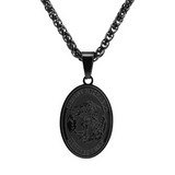 Evangeline Oval Angel Portrait Necklace - image 4