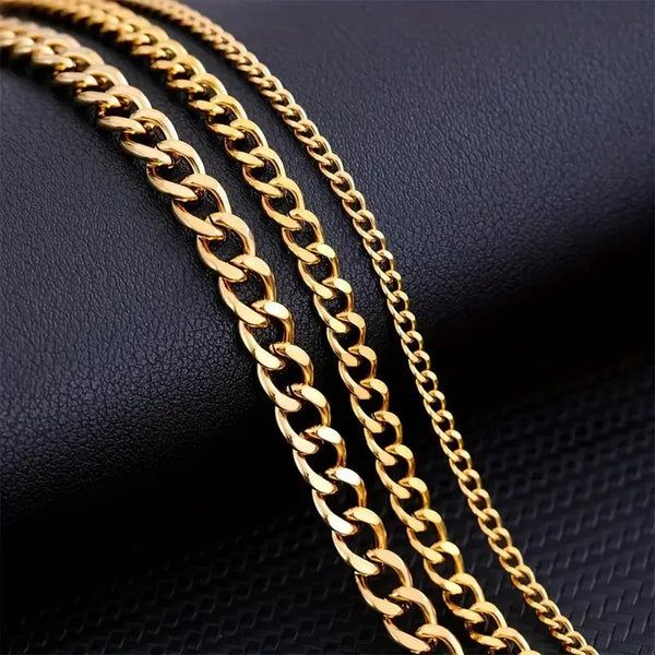 Edmund Men's Minimalist Curb Chain Necklace - image 3