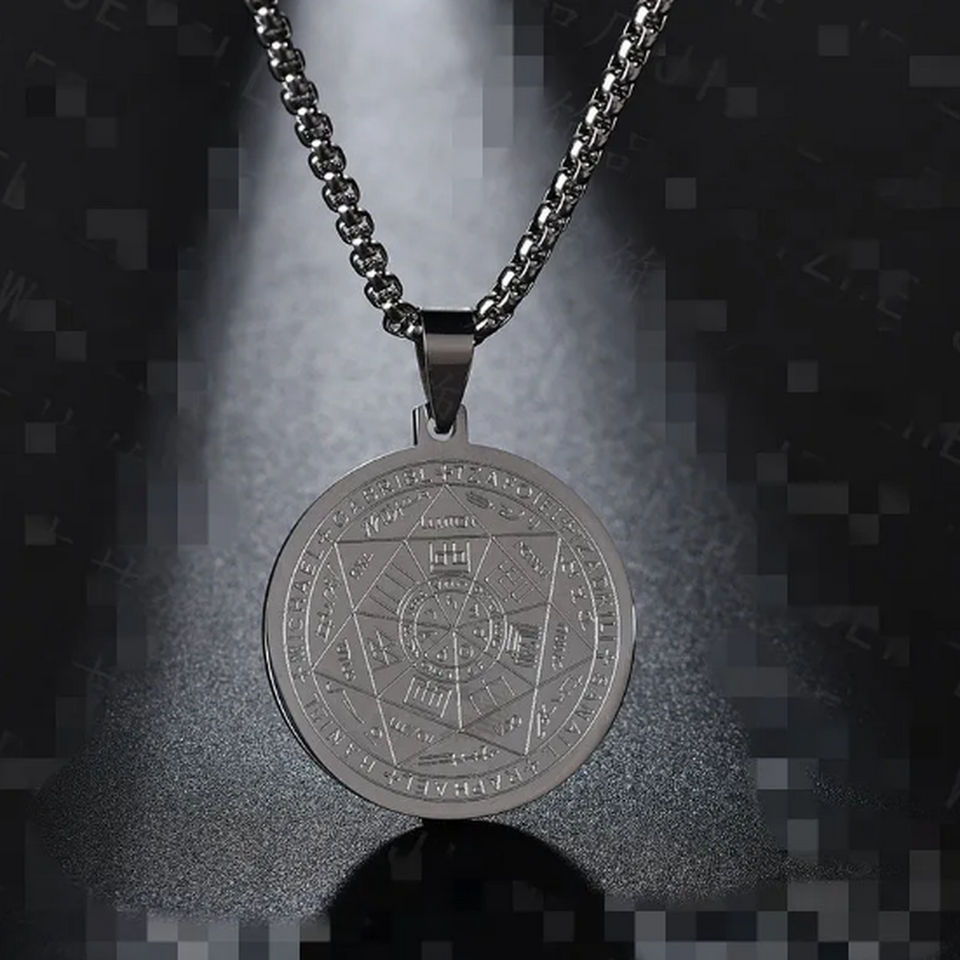 Lily Angel and Six-Star Medallion Necklace - image 2