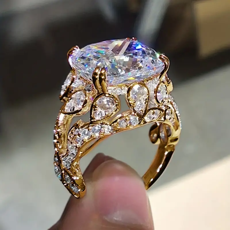 Gwendolyn Vintage-Style Accent Ring — Gold-Tone — image 1