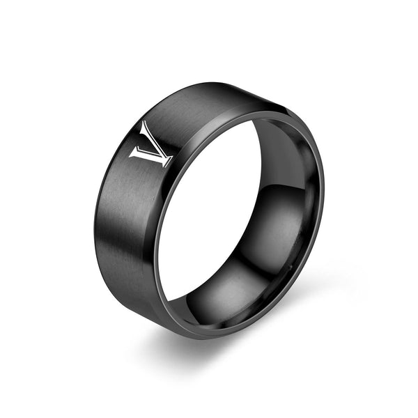 Harvey Initial Ring | Black - image 22