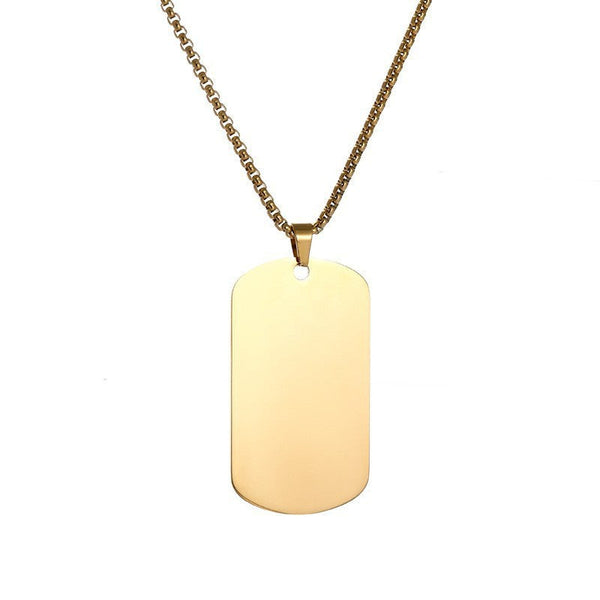 Francis Minimal Tag Pendant Necklace — Gold-Tone — image 2