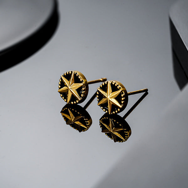 James North Star Stud Earrings — Gold-Tone — image 1