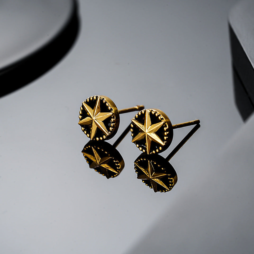 James North Star Stud Earrings — Gold-Tone — image 1