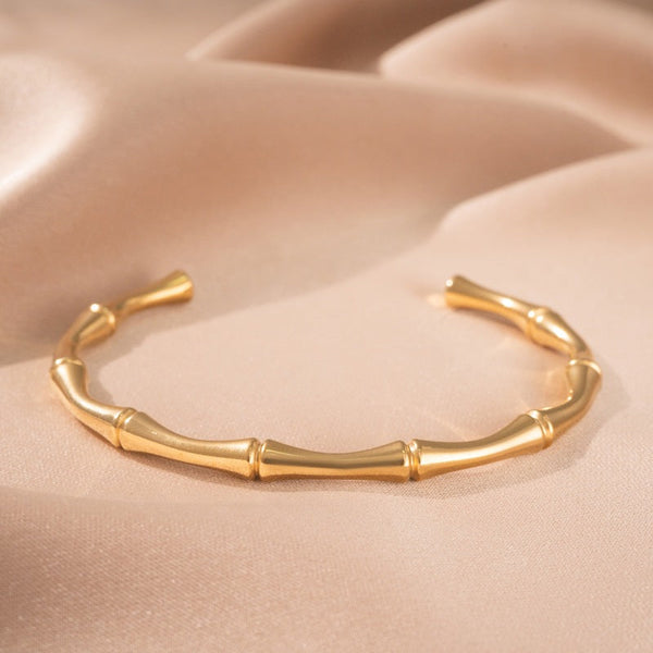 Elliot Bamboo Motif Bangle — Gold-Tone — image 2