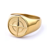 Edmund Compass Signet Ring — Gold-Tone — image 2