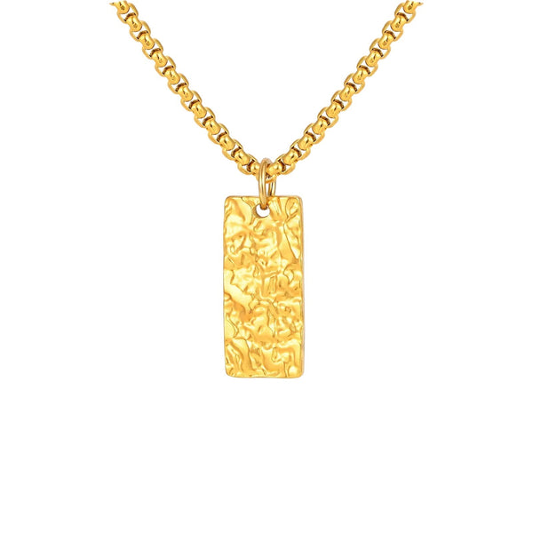 Thomas Hammered Bar Necklace — Gold-Tone — image 2