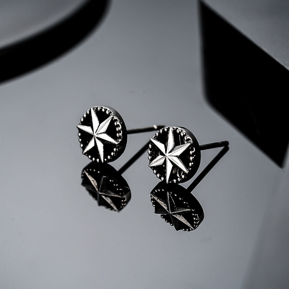 James North Star Stud Earrings — Silver-Tone — image 1