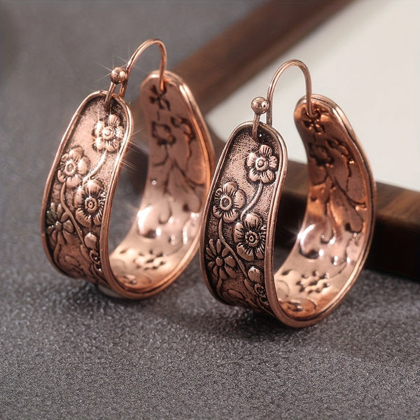 Alice Floral Earrings | Copper-Tone