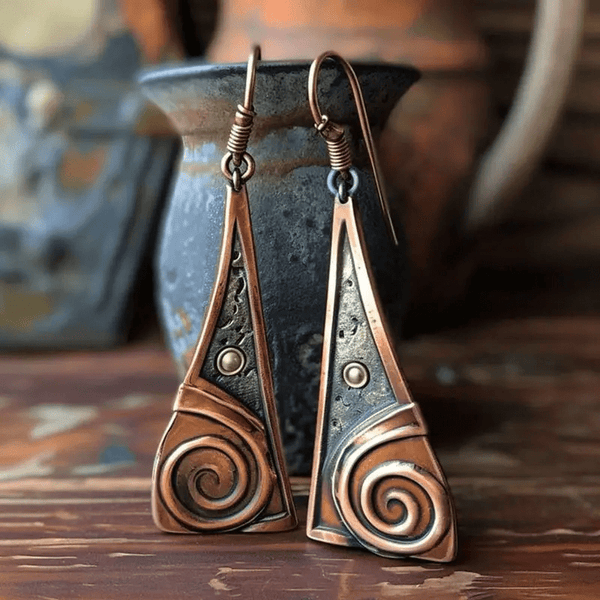 Camilla Swirl Earrings | Copper-Tone