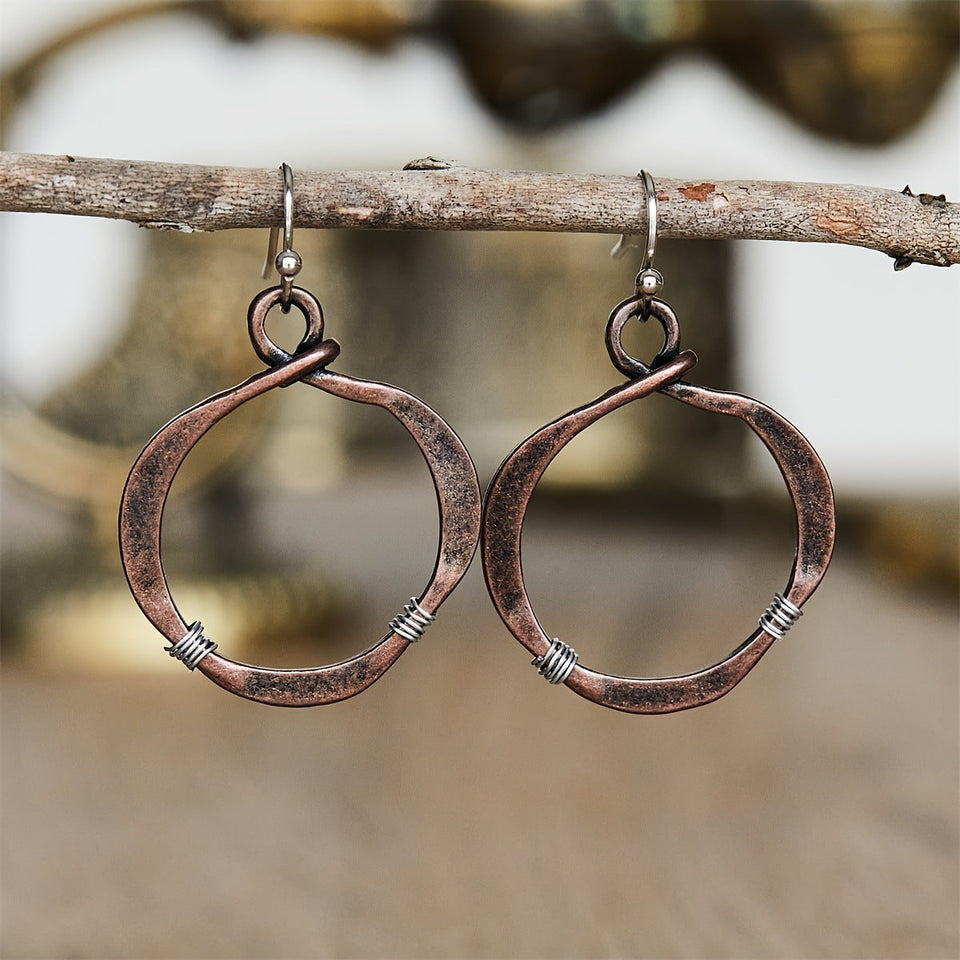 Grace Braided Earrings | Copper-Tone