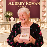 Leonora Purple Ring | Rose-Gold-Tone presented by the Audrey owner in the boutique.