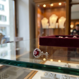 Jocelyn Crimson Ring | Silver-Tone — image 2