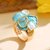 Paula Abstract Flower Ring - image 1