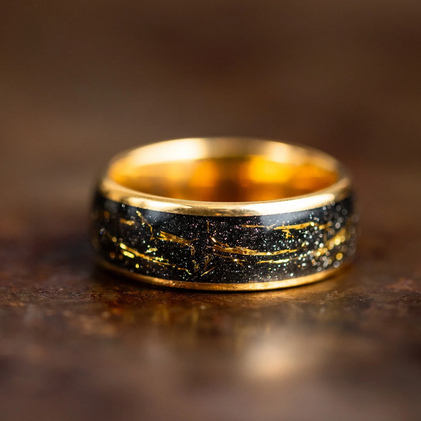 Robert Black Band Ring | Gold-Tone — image 2