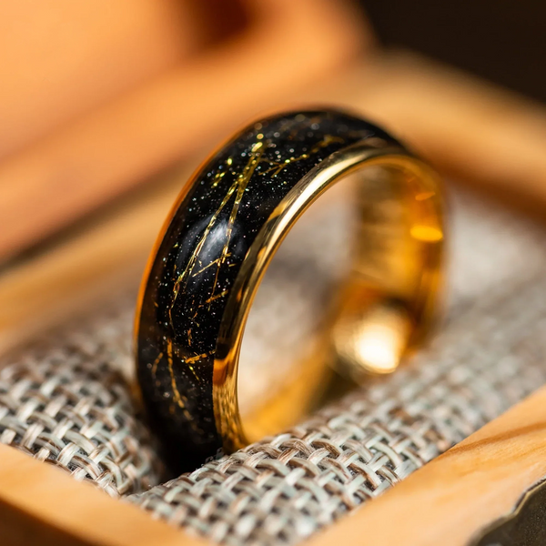 Robert Black Band Ring | Gold-Tone — image 4
