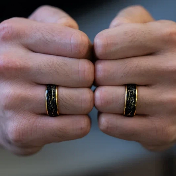 Robert Black Band Ring | Gold-Tone — image 5