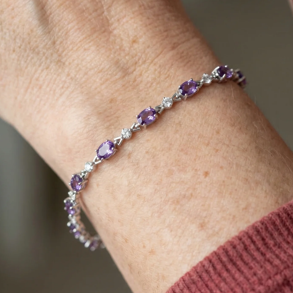 Margot Purple Bracelet | Silver-Tone — image 2