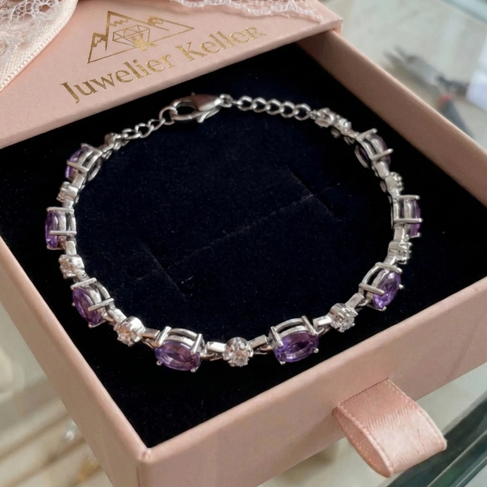 Margot Purple Bracelet | Silver-Tone