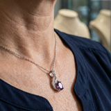 Nora Purple Infinity Pavé Necklace | Silver-Tone — image 2