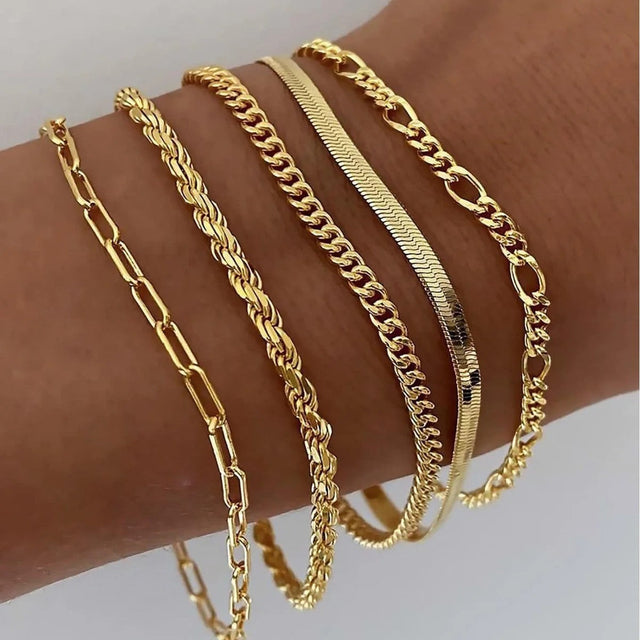 Genevieve Bracelet Set | Gold-Tone