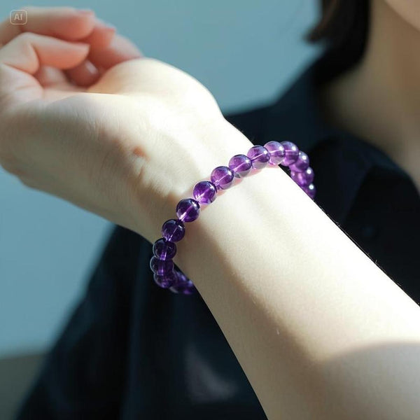 Zena Purple Bead Bracelet - image 3