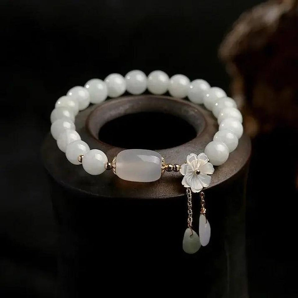 Bridget Aquamarine-Blue Pearl-Look Bracelet - image 1