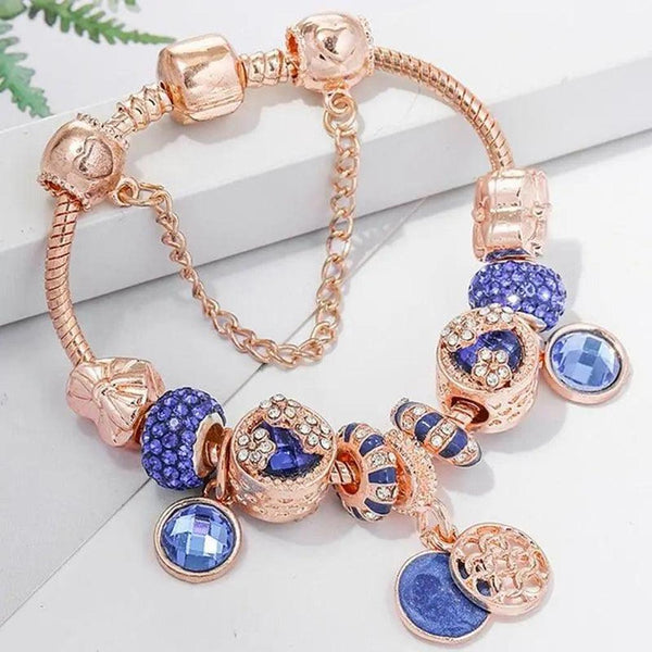 Rachel Blue Accent Bracelet | Rose-Gold-Tone — image 2