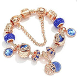 Rachel Blue Accent Bracelet | Rose-Gold-Tone
