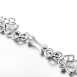Eva Dog Paw and Bone Charm Bracelet | Silver-Tone — image 4