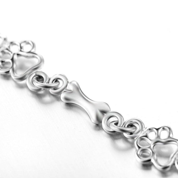 Eva Dog Paw and Bone Charm Bracelet | Silver-Tone — image 4
