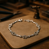 Eva Dog Paw and Bone Charm Bracelet | Silver-Tone