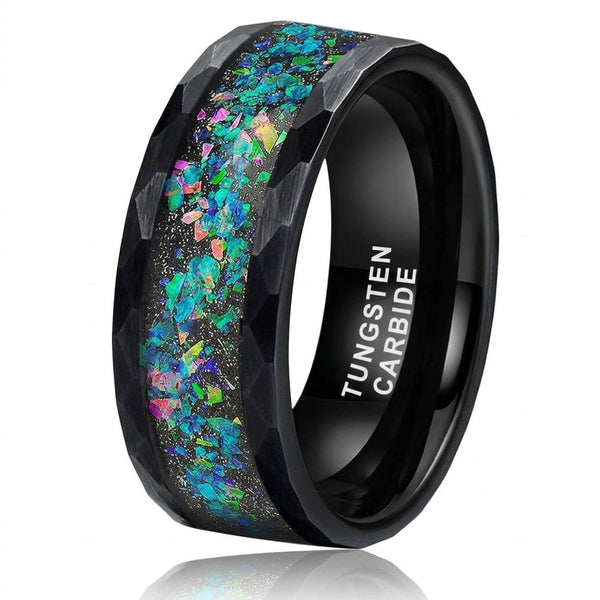 Cedric Multicolor Inlay Band Ring | Black - image 1