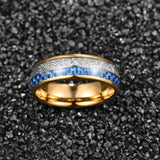 Gregory Blue Inlay Band Ring | Gold-Tone — image 2