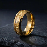 Owen Textured Inlay Band Ring | Gold-Tone — image 2
