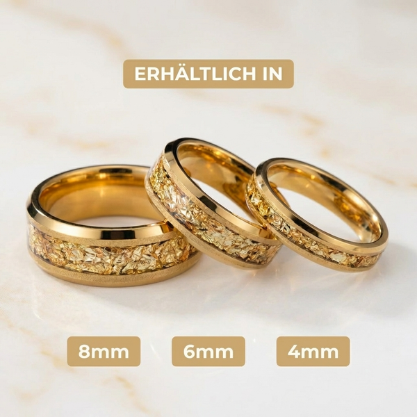 Owen Textured Inlay Band Ring | Gold-Tone — image 4
