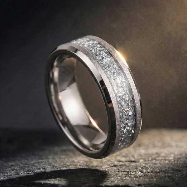 Roger Sandblasted Inlay Ring | Silver-Tone - image 11