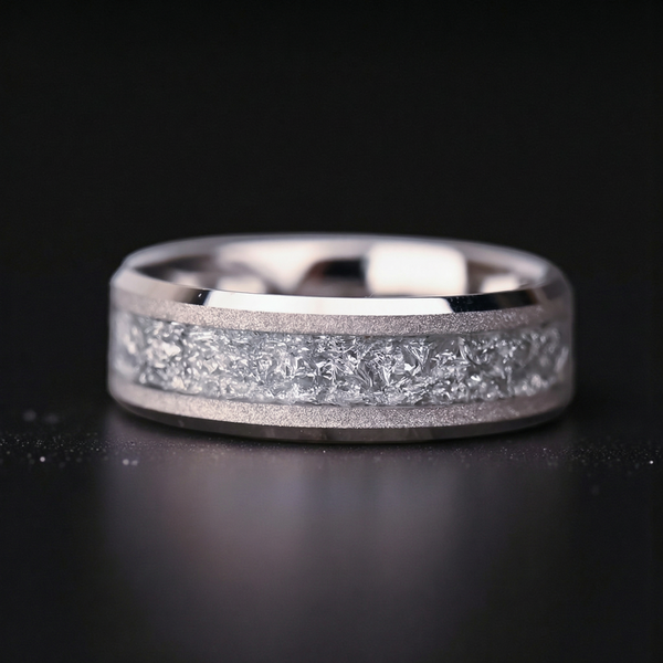 Roger Sandblasted Inlay Ring | Silver-Tone - image 13