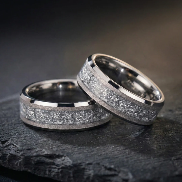 Roger Sandblasted Inlay Ring | Silver-Tone - image 8