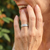 Roger Sandblasted Inlay Ring | Silver-Tone - image 9