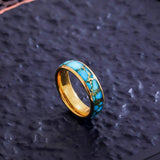 Colin Turquoise-Color Inlay Band Ring | Gold-Tone — image 4