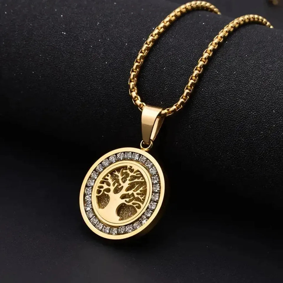 Georgia Tree of Life Shimmer Necklace | Gold-Tone